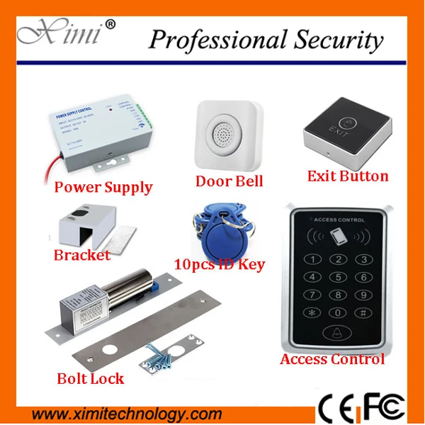 

High quality cheap door access controller without software 125KHZ RFID card smart card access control system with door lock