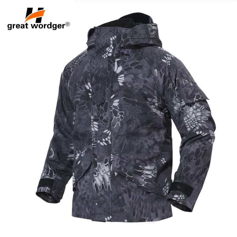 G8 зимняя мужская Толстая теплая тактическая куртка, водонепроницаемая двухслойная Съемная Военная камуфляжная ветровка, походная куртка