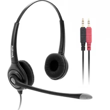 Двойной 3,5 мм разъем для наушников гарнитура для колл-центра, компьютер ноутбук гарнитура с QD(быстрое отключение) кабель