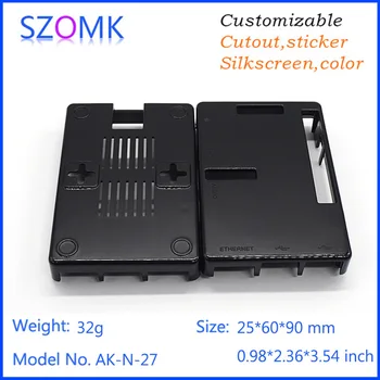

szomk abs black raspberry pi 3 plastic case plastic material junction box electronics for pcb design 25*60*90mm
