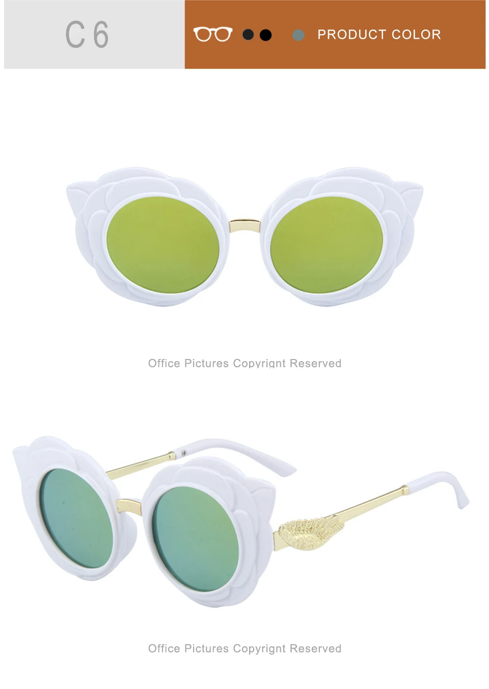 jumlai 2018 NEW Mango Round Cute kids sunglasses UV400 for Boy girl Lovely baby glasses juChildren  (9)