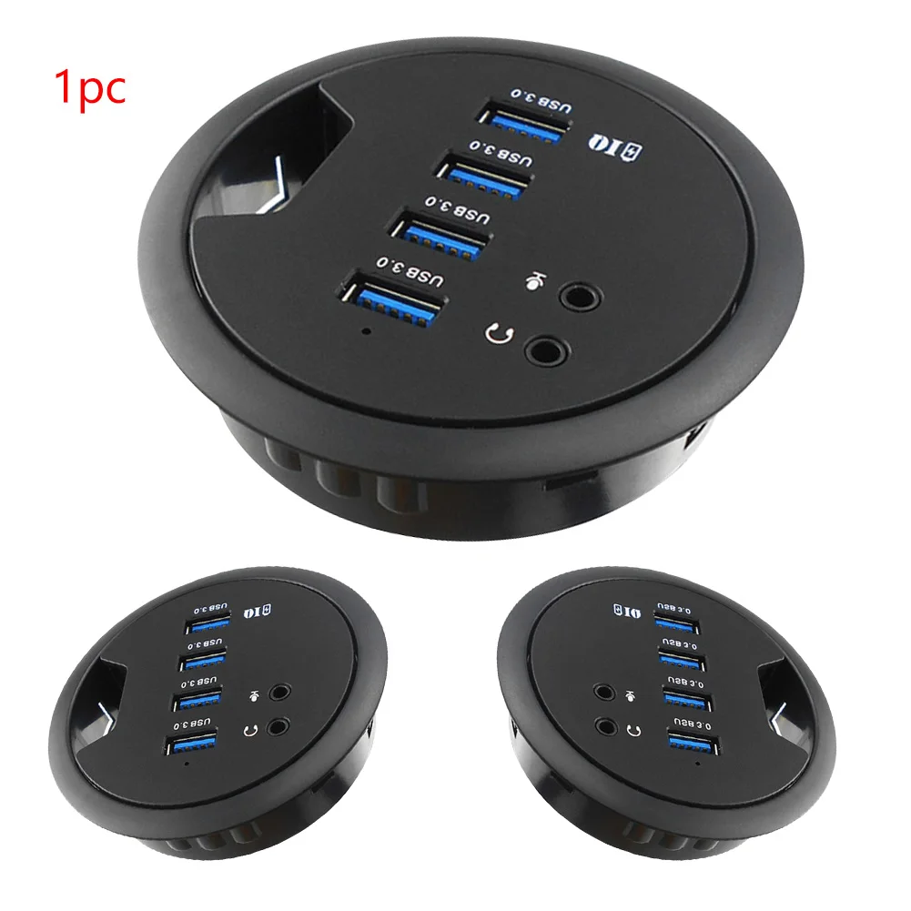 محور USB 3.0 4 ميناء الفاصل ستيريو الصوت محول محمول مكتب كمبيوتر عالية السرعة الخارجية