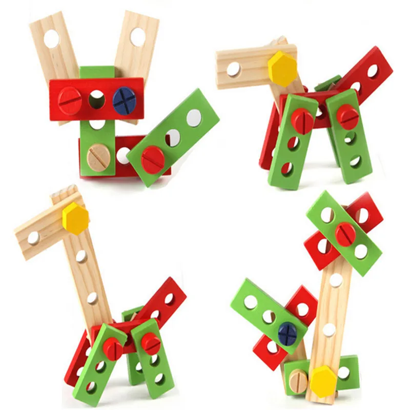 1 Набор детских деревянных игрушек, набор инструментов для ремонта дерева, ролевые игры, раннее образование, имитационная игрушка, ящик для инструментов для детей