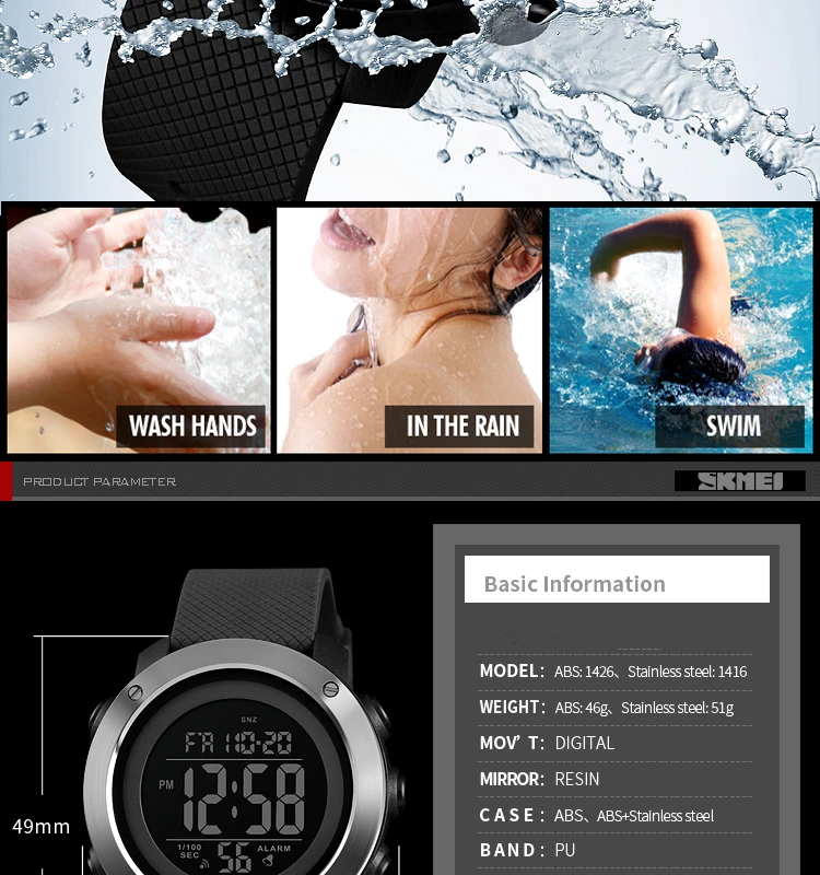 Time Secret часы мужские водонепроницаемые спортивные студенческие цифровые наручные часы Молодежные светящиеся многофункциональные тактические часы