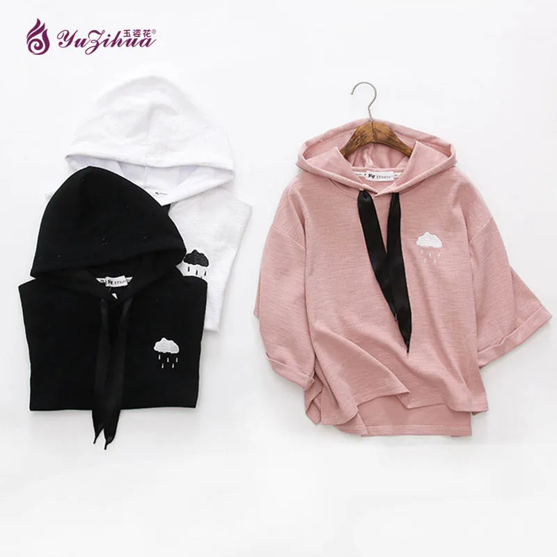 Pink Kawaii Hoodie Cute Sweat Femme Hoodies Women Tracksuit Sweatshirt