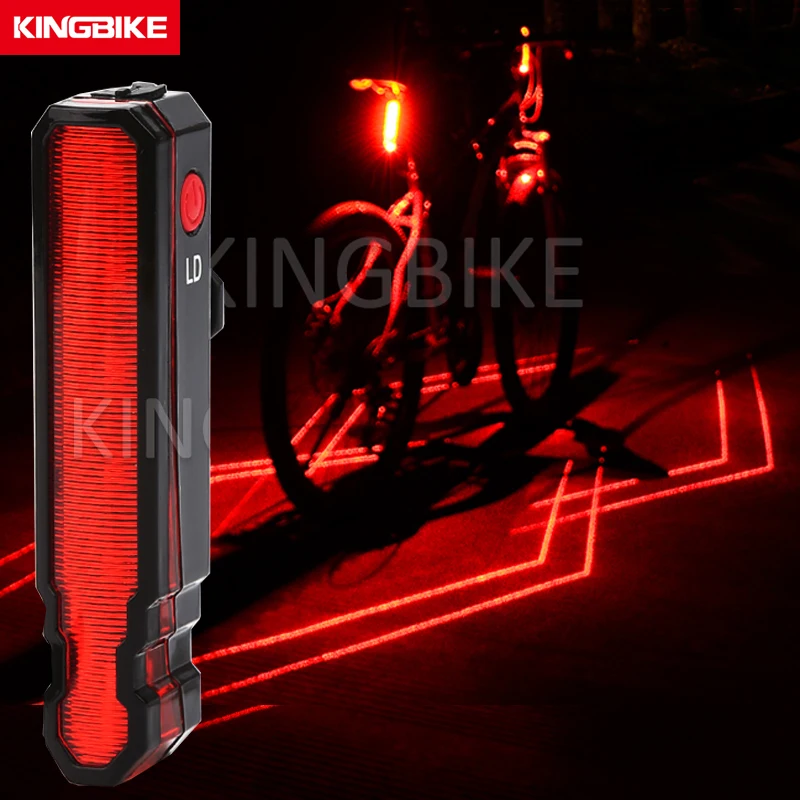 

BaseCamp Bike Light Laser Taillight Cool Personality MTB Bicycle Light USB Rechargeable Lamp Back Safety Rear Light Accessories