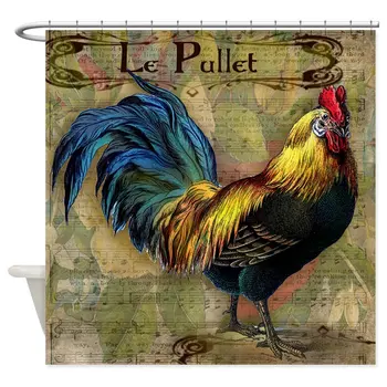 

Unique The Pullet Shower Curtain Decorative Fabric For Bathroom Polyester