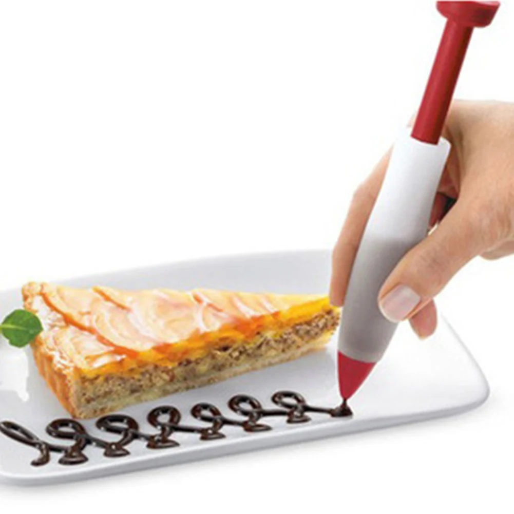 

Silicone Food Writing Pen Chocolate Decorating Tools Cake Mold Cream Cookie Icing Piping Pastry Nozzles Color Random