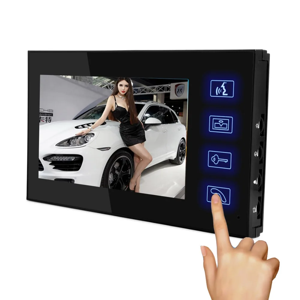 Europe Popular 7`` TFT Color Video door phone Intercom Doorbell System Kit IR Camera Doorphone Monitor Speakerphone Intercom Europe Popular 7`` TFT Color Video door phone Intercom Doorbell System Kit IR Camera Doorphone Monitor Speakerphone Intercom