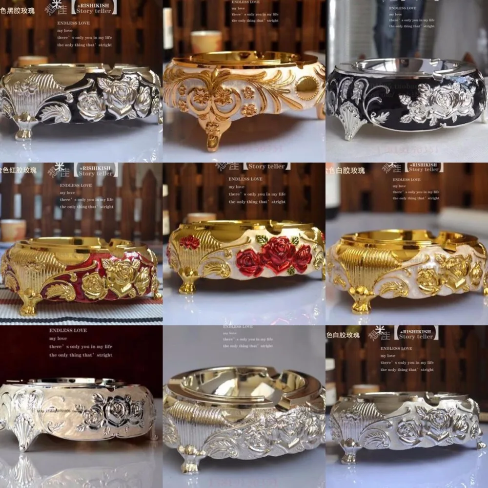 Golden Rose Ashtray Household and Hotel Supplies