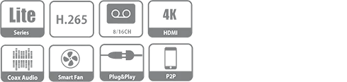 Dahua XVR5208AN-4KL-X XVR5216AN-4KL-X 8/16 канальный Penta-brid 4K 1U Цифровой видеорегистратор поддерживает HDCVI/AHD/TVI/CVBS/IP