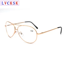 Бифокальные очки пилота для чтения для женщин золотые мужские весенние ноги двойной луч дальнозоркости увеличительная линза для очков пожилых мужчин зрение L3