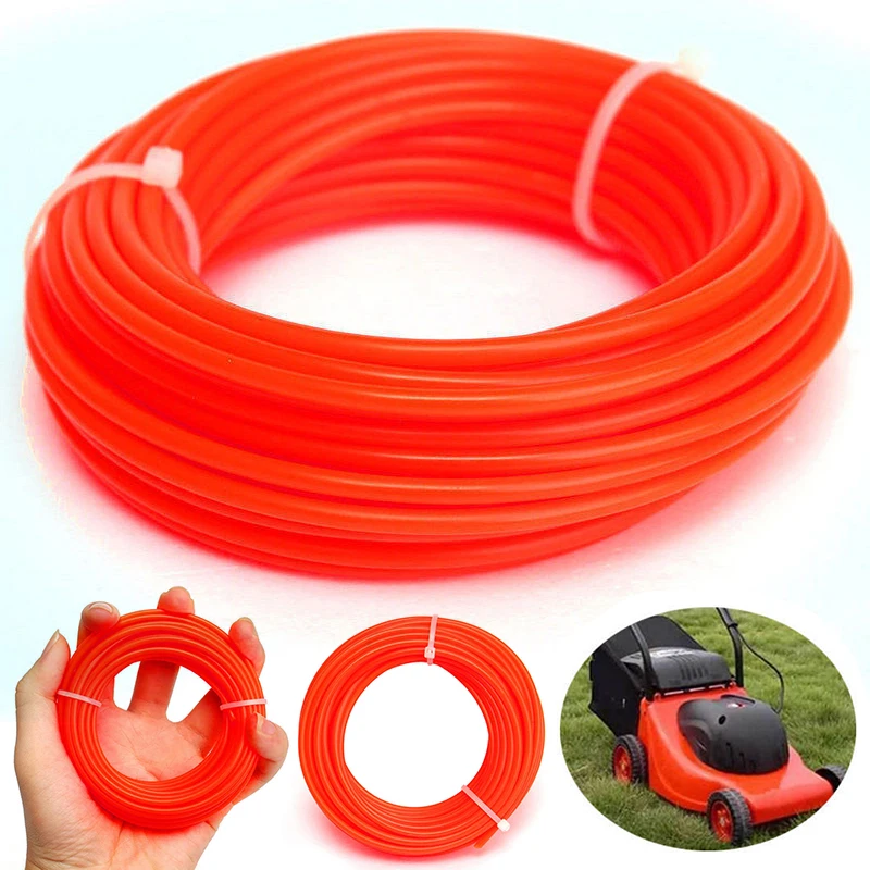5M*4mm Strong Trimmer Strimmer Brushcutter Nylon Cord Line Wire String Rope Trimmer Rope Cord Wire String for Grass Strimmer