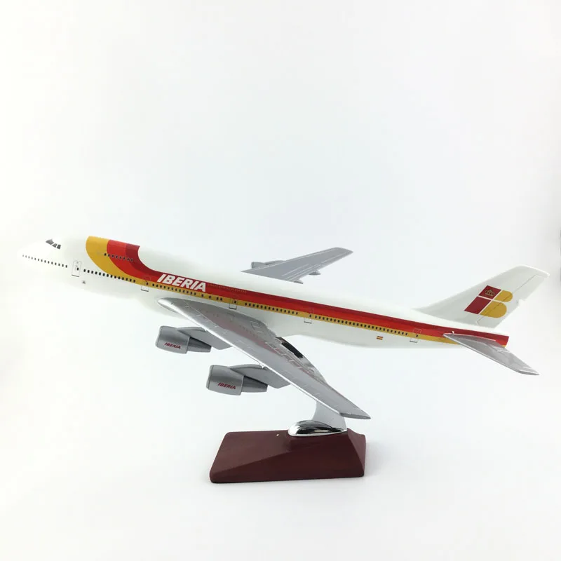 45-47 см 747 Иберия металлическая основа и Смола Модель самолет игрушечный самолет подарок на день рождения