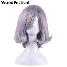 women synthetic wigs with bangs short heat resistant wigs ombre grey wig short bob straight hair gray wig anime WoodFestival цена women synthetic wigs with bangs short heat resistant wigs ombre grey wig short bob straight hair gray wig anime WoodFestival цены онлайн