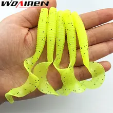 5Pcs Wobbler Jigging 8cm 4.3g curly tail Fishing Lure Soft Worm Shrimp silicone bait Fish crankbait Ocean Rock fishing tackle