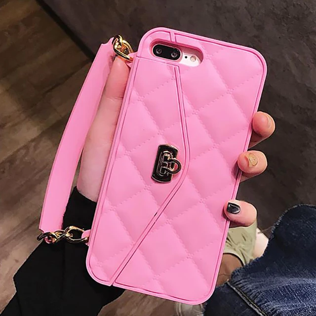 Luxury Fashion Soft Rubber Wallet Case For iPhone X XS Max XR