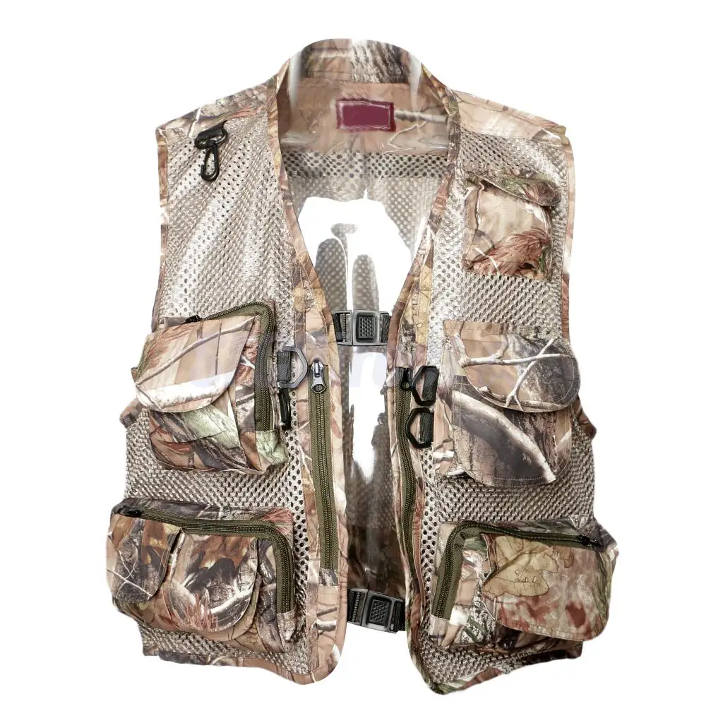 Buy Multi Pockets Fishing Hunting Mesh Vest Tree Camo
