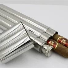100 шт./партия, фляжка, зеркальная полированная с двумя трубками для сигар, 2 унции, воронка, класс 304, нержавеющая сталь, деловой человек, дорожный держатель для переноски
