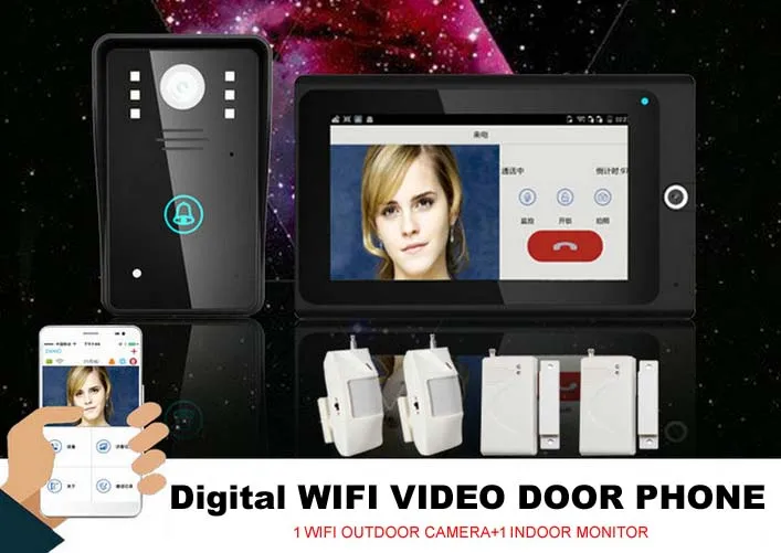 Умный беспроводной видеодомофон MOUNTAINONE Wi-Fi дверной звонок высокой четкости с
