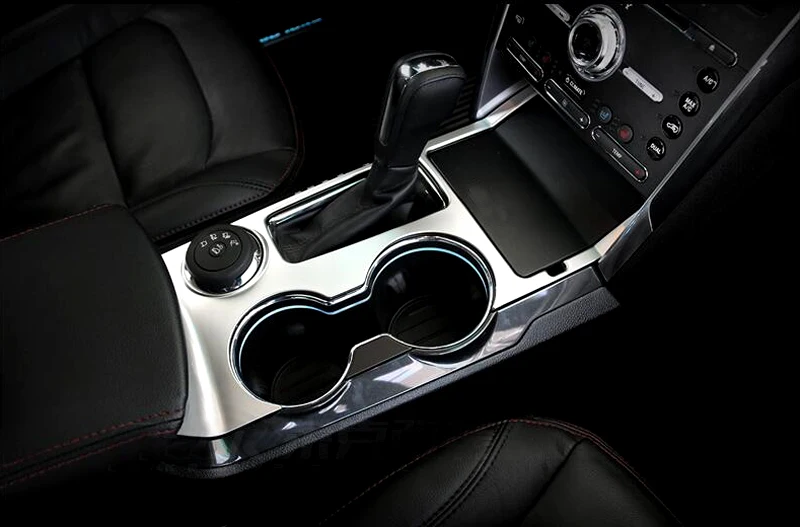 16 17 For Ford Explorer 16 Abs Chrome Inner Water Cup Holder Cover Gear Box Panel Cover Trim 3pcs Set Ford Explorer 16 Explorer 16panel Cover Aliexpress