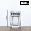 100pcs 180ml Capacity Square Transparent Glass Empty Bottle For Spice Lemon Honey Nut Canister Tank Canned Glass Jam-jar Storage 3
