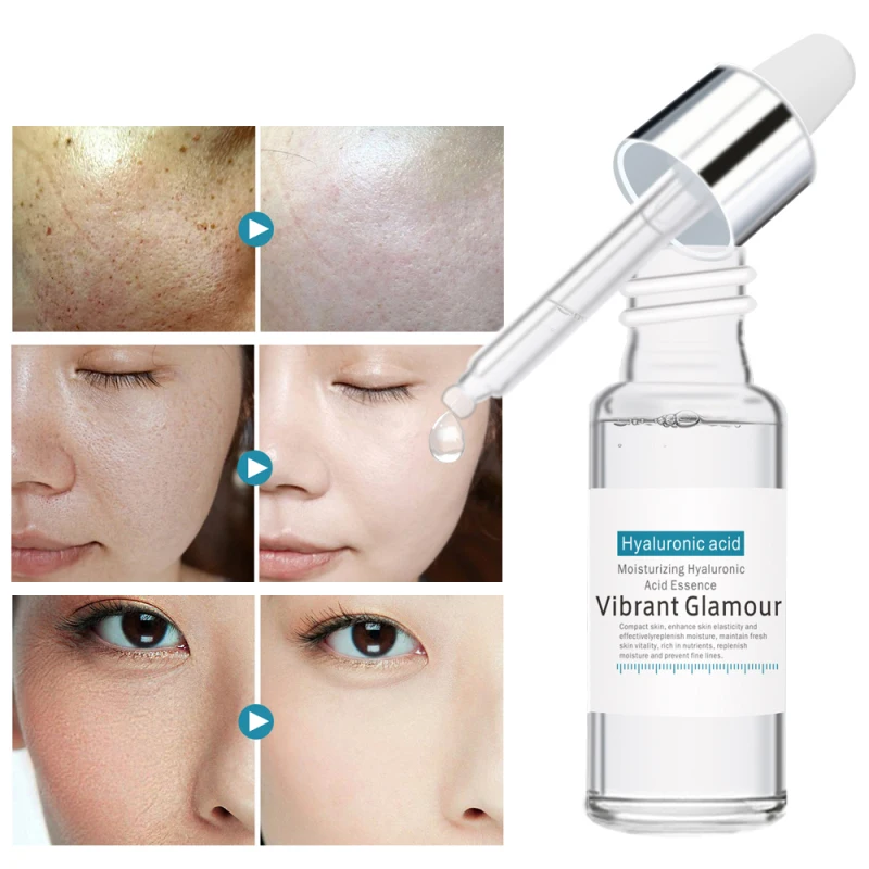 

VIBRANT GLAMOUR Hyaluronic Acid Face Serum Anti-aging Moisturizing Whitening Essence Shrink Pore Face Cream skin Care TSLM2