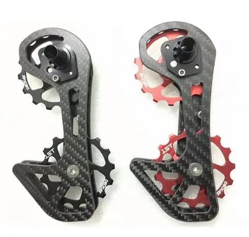 

DECKAS Road bicycle Carbon+Ceramic bearing jockey wheels rear derailleur pulleys 15T-15T Use for 6800/6870/9000/9070