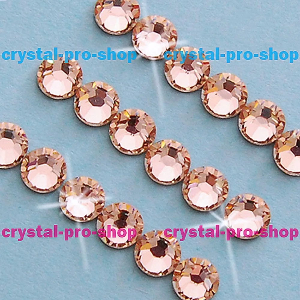 Swarovski Elements Silk(391)(без горячей фиксации/горячей фиксации) утюжок(ss5-ss34)(1 мм-7 мм) Стразы с плоским основанием