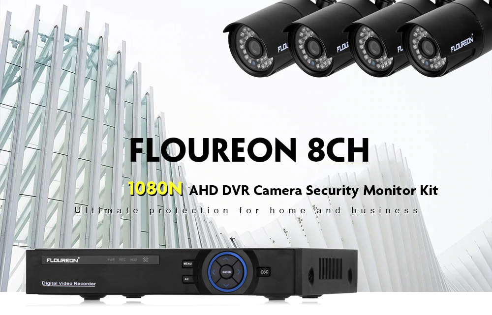 8CH 1080N AHD DVR+ 4 шт наружная 2000TVL 1080P 1.3MP камера s+ 1 ТБ HDD камера видеонаблюдения домашняя/магазинная система безопасности комплект