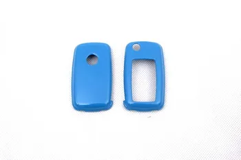 

Remote Flip Key Cover Case Skin Shell Cap Fob Protection Gloss BLUE for VW MK6 SEAT SKODA