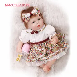 NPKCOLLECTION17inch reborn прекрасные premie кукла новорожденного Реалистичная Симпатичные куклы играть игрушки для детей на день рождения