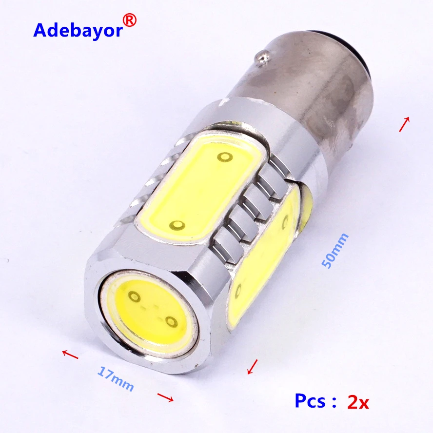 

2 pcs High Power 5*1.5W 1157 bay15d P21/4W LED Car Side Tail Brake Parking 7.5W Light Bulb Lamp White