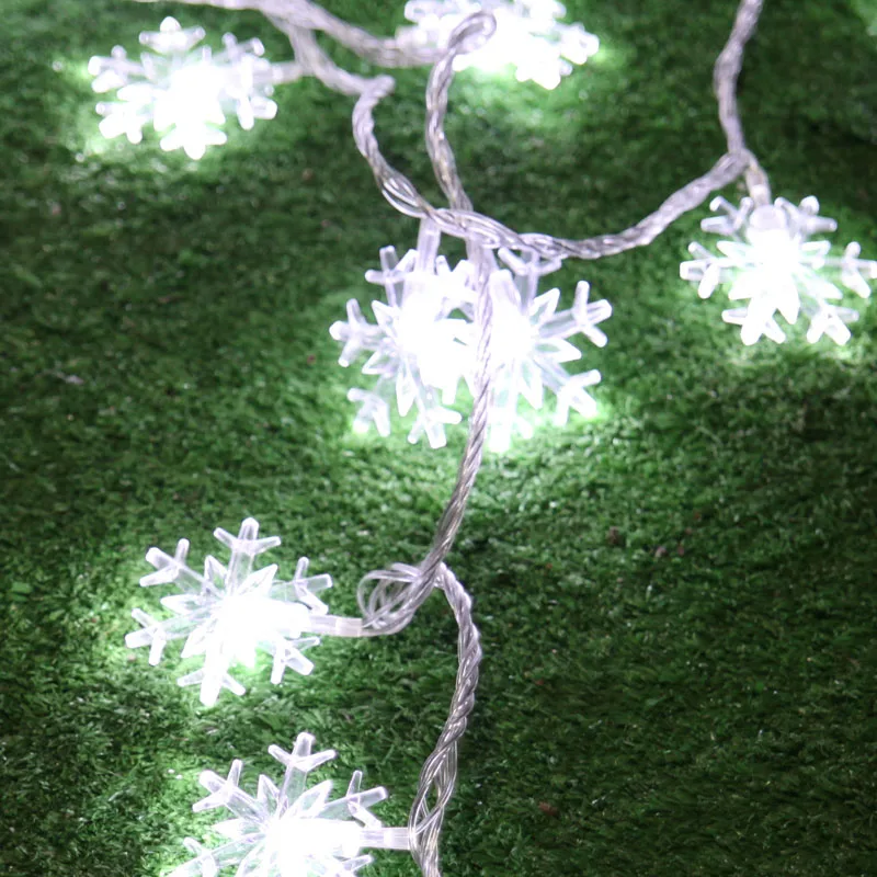 5 м 40led Рождественский декоративный светодиодный струнный светильник снежинка белый светодиодный светильник наружный декоративный светильник домашний и уличный светильник