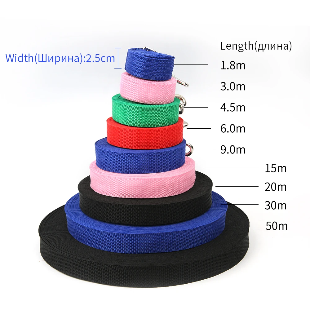 

BOBO 2.5CM Widening Customized Length Long Pet Leash Nylon Dogs Lead Cat Outdoor Rope for Daily Walking Cats Running Hiking Lead