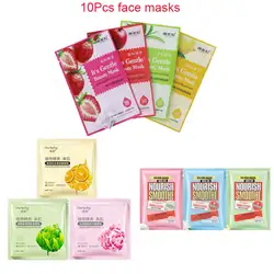 Hankey 10 шт. фруктовая эмульсия маски для лица Антивозрастные увлажняющие масло-контроль шелковый протеин одноразовая маска для лица Кожа