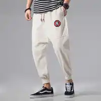 2018 New Linen Cotton Men Casual Korean small feet Harem Pants Chinese Style Loose Male Trousers Size M-5XL A340-1826