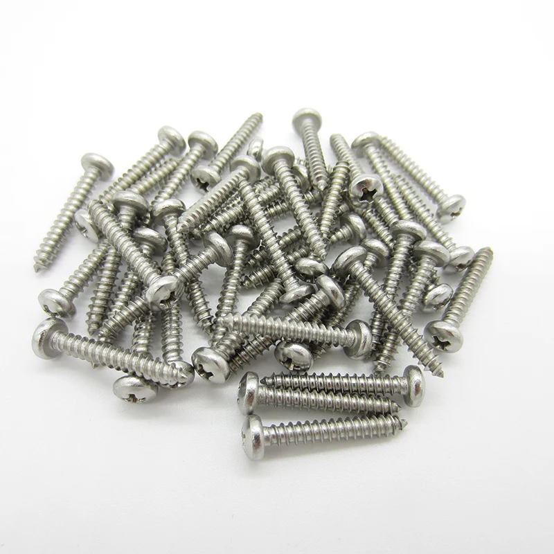 

1000 Pcs M1 M1.2 M1.7 M2 M2.3 M2.6 M3 M3.5 Philips Round Head 304 Stainless steel Self Tapping Screws Small Computer Screw