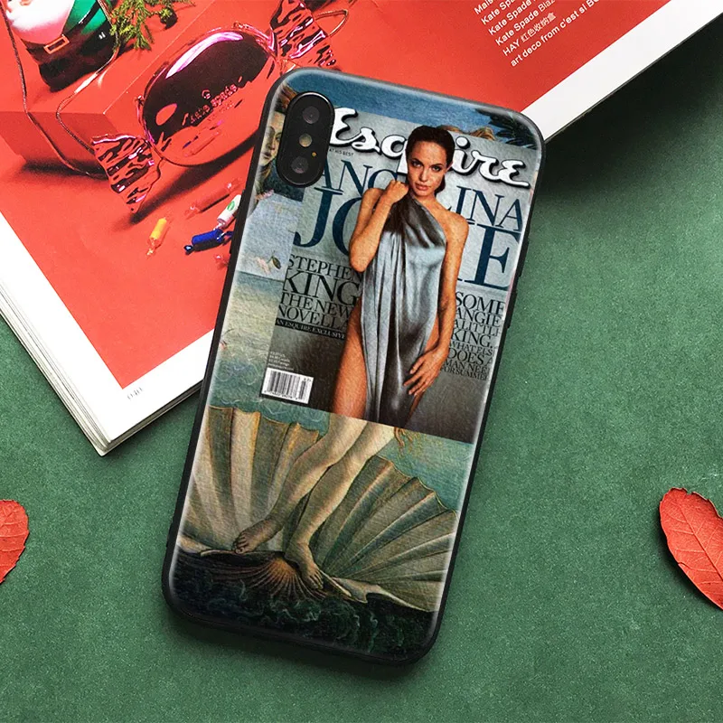 

Angelina jolie funny Collage Soft Silicone Phone Case Cover Shell For Apple iPhone 5 5s Se 6 6s 7 8 Plus X XR XS MAX