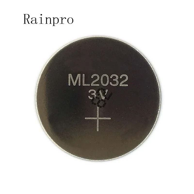 

Rainpro 2pcs/lot 3V Coin Cell Button battery 2032 ML2032 Rechargeable CMOS BIOS RTC Back Up Reserve Battery