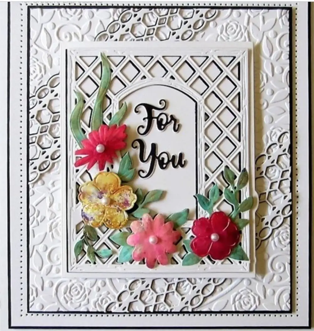 

KLJUYP Flower Frame Metal Cutting Dies Stencils for DIY Scrapbooking/photo album Decorative Embossing DIY Paper Cards