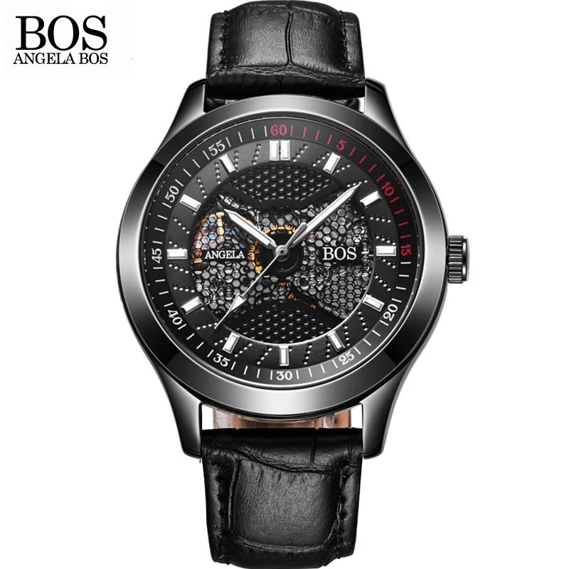 

New Luxury Luminous Automatic Mechanical Skeleton Dial Luxury Brand Man Waterproof Stainless Steel Leather Watches reloj hombre