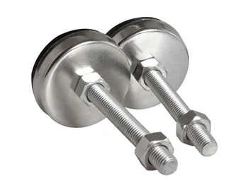 

4PCS/LOT Adjustable Foot Cups Dia.43mm SUS304 base with 201 steel Rod M8*L100MM Anti-slip Base lathe Leveling Foot