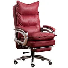 Воловья кожа 515 офис Poltrona Esports стул руководителя с колесом из натуральной кожи может лежать Эргономика с массажем ног