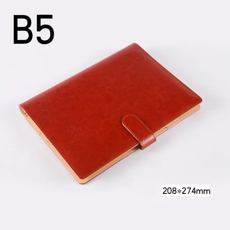 Блокнот из искусственной кожи A5 B5 с отрывными листами, деловой блокнот в твердом переплете, дневники, дневник, записная книжка-дневник, планировщик, блокнот - Color: B5 27.4CM X 20.8CM