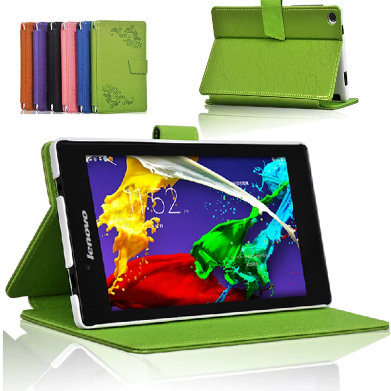 

New leather stand case cover for Lenovo Tab 2 A7-30 A7-30TC A7-30HC A7 7 inch phnoe case tablet  fold cover protective shell