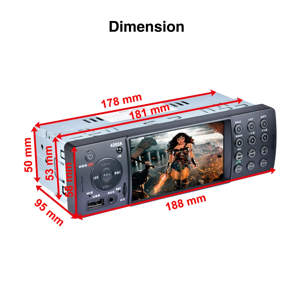 Camecho 4,1 ''автомобильный радиоприемник 1Din HD Авто Аудио Стерео 12 в автомобильный радиоприемник с Bluetooth FM USB Aux MP3 MP5 автомобильный аудио плеер в тире автомобильный стерео