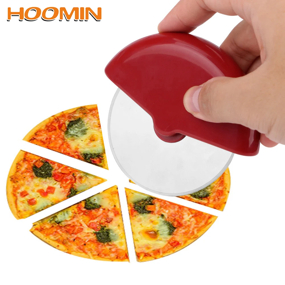 HOOMIN Round Shape Pizza Cutter Plastic Handle Stainless Steel Pizza Wheels Knife Baking Tools Bakeware Cake Bread Cutting Tools HOOMIN Round Shape Pizza Cutter Plastic Handle Stainless Steel Pizza Wheels Knife Baking Tools Bakeware Cake Bread Cutting Tools
