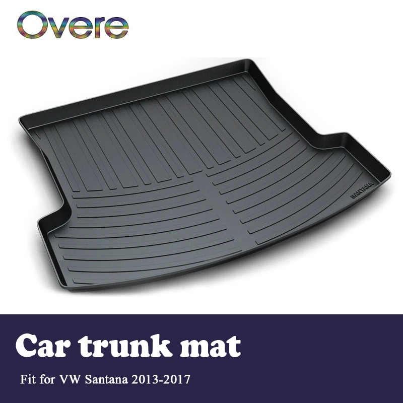 

Overe 1Set Car Cargo rear trunk mat For VW Santana Sedan 2013 2014 2015 2016 2017 Boot Tray Waterproof Anti-slip mat Accessories