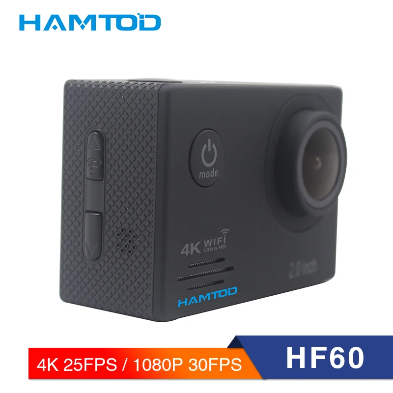 

HAMTOD HF60 4K WiFi Action Camera 2.0 inch LCD display Diving Waterproof mini Camcorder Sports Cameras 170 degree camera